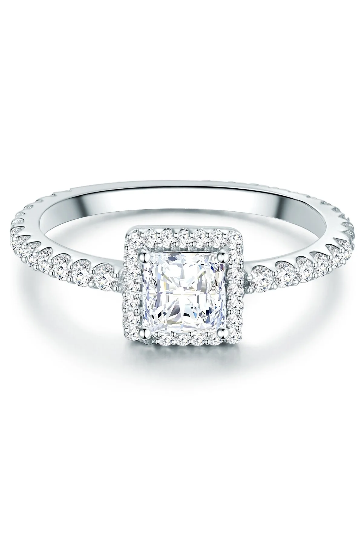 Bild von Trilani Silberring Verlobungsring aus 925 Sterling Silber, mit Zirkonia
