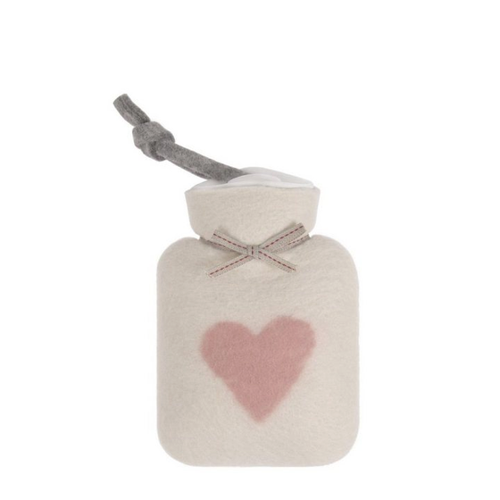 Bild von Dorothee Lehnen Miniwärmflasche mit Merinowolle Bezug