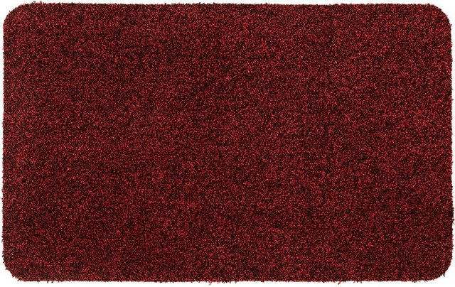 Bild von matches21 HOME & HOBBY Fußmatte Große Schmutzfangmatte für innen rot meliert in 50x80 cm, rechteckig, Höhe: 6 mm, Saugstarke Sauberlaufmatte als waschbarer Türmatte Fussabtreter