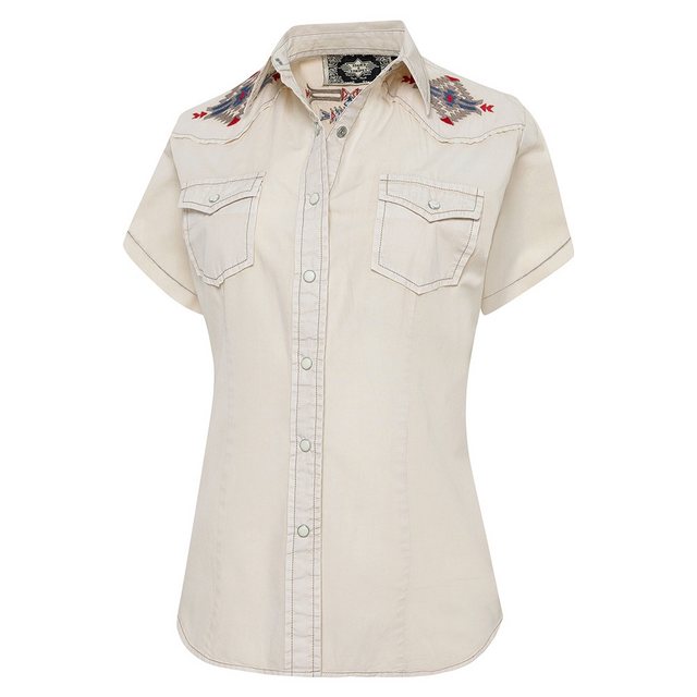 Bild von Westernbluse, Damenbluse Betty" mit Stickerei im Azteken Look S"