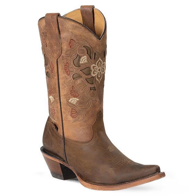 Bild von Stars & Stripes Westernstiefel WBL-69 Cowboystiefel floral bestickt
