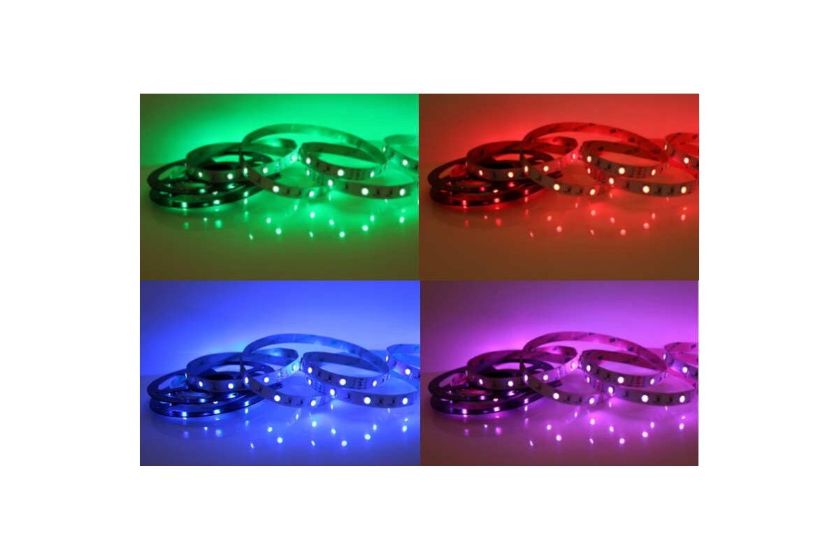 Bild von 5 Meter LED Band 12V 5050 RGB 7,2W & 30 Leds/M IP20