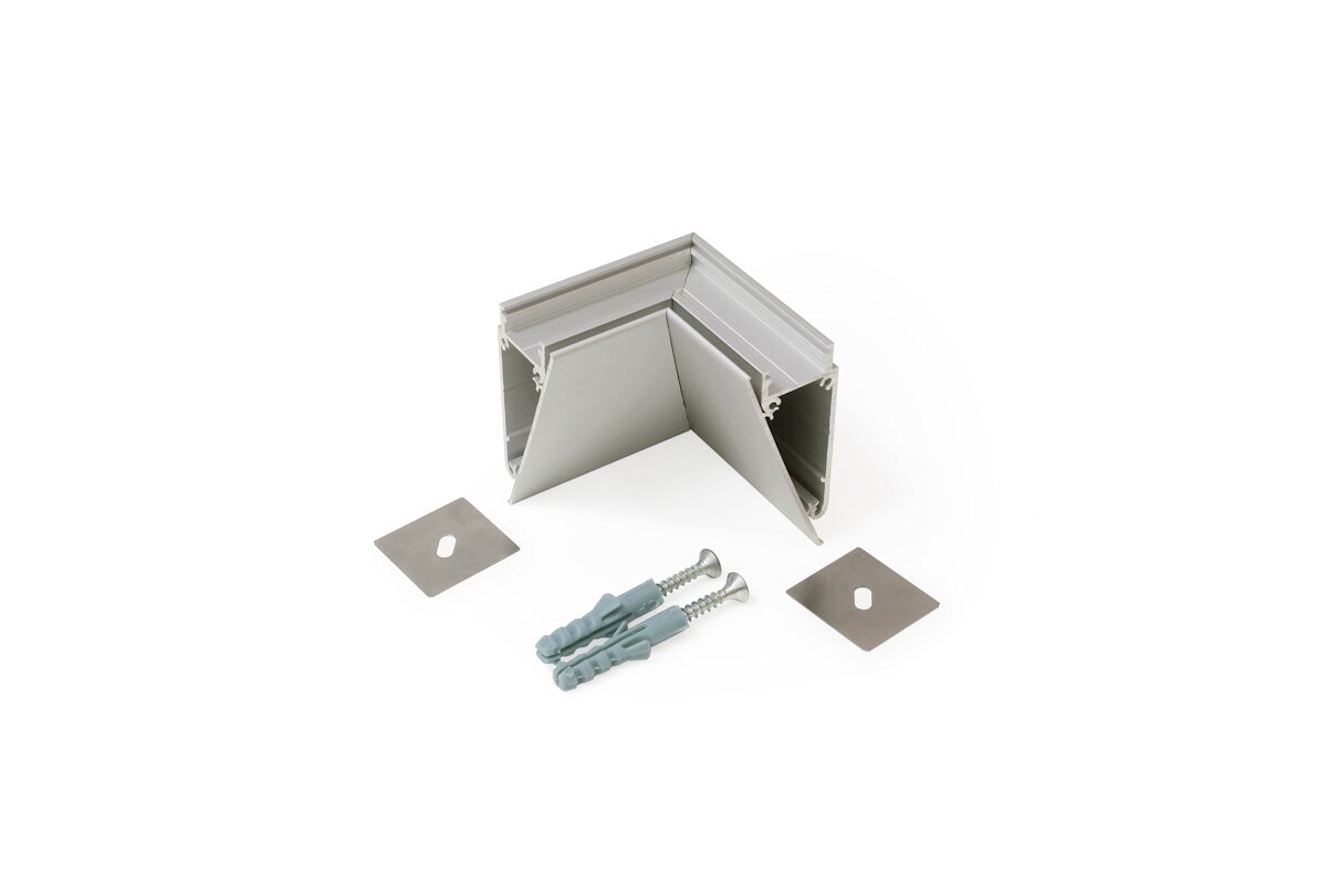 Bild von 90 Grad Ecke für Wall 10mm silber Innenecke