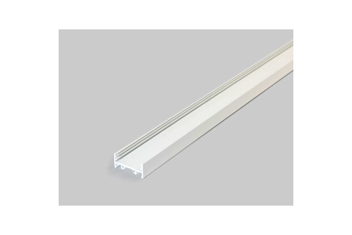 Bild von 2 Meter LED Alu Profil Aufbau breit 01 weiß lackiert 30mm Serie Varia