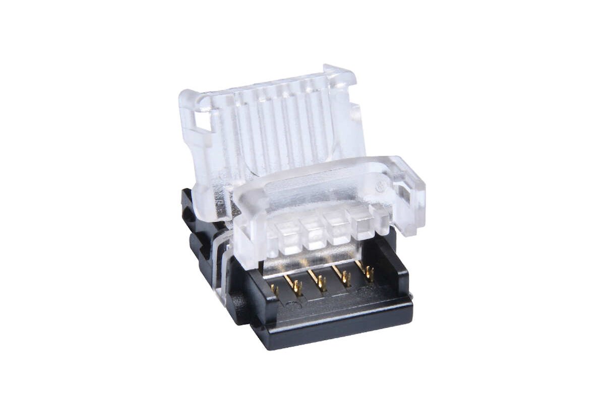 Bild von LED Verbinder Hippo Band auf Kabel für 12mm RGBW LED Streifen 5 Pol
