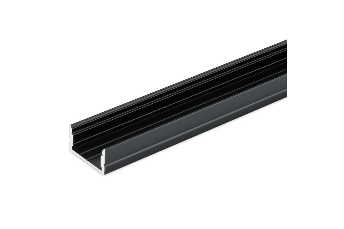 Bild von 4 Meter Alu Profil Aufputz 20mm Serie Eco Plus schwarz