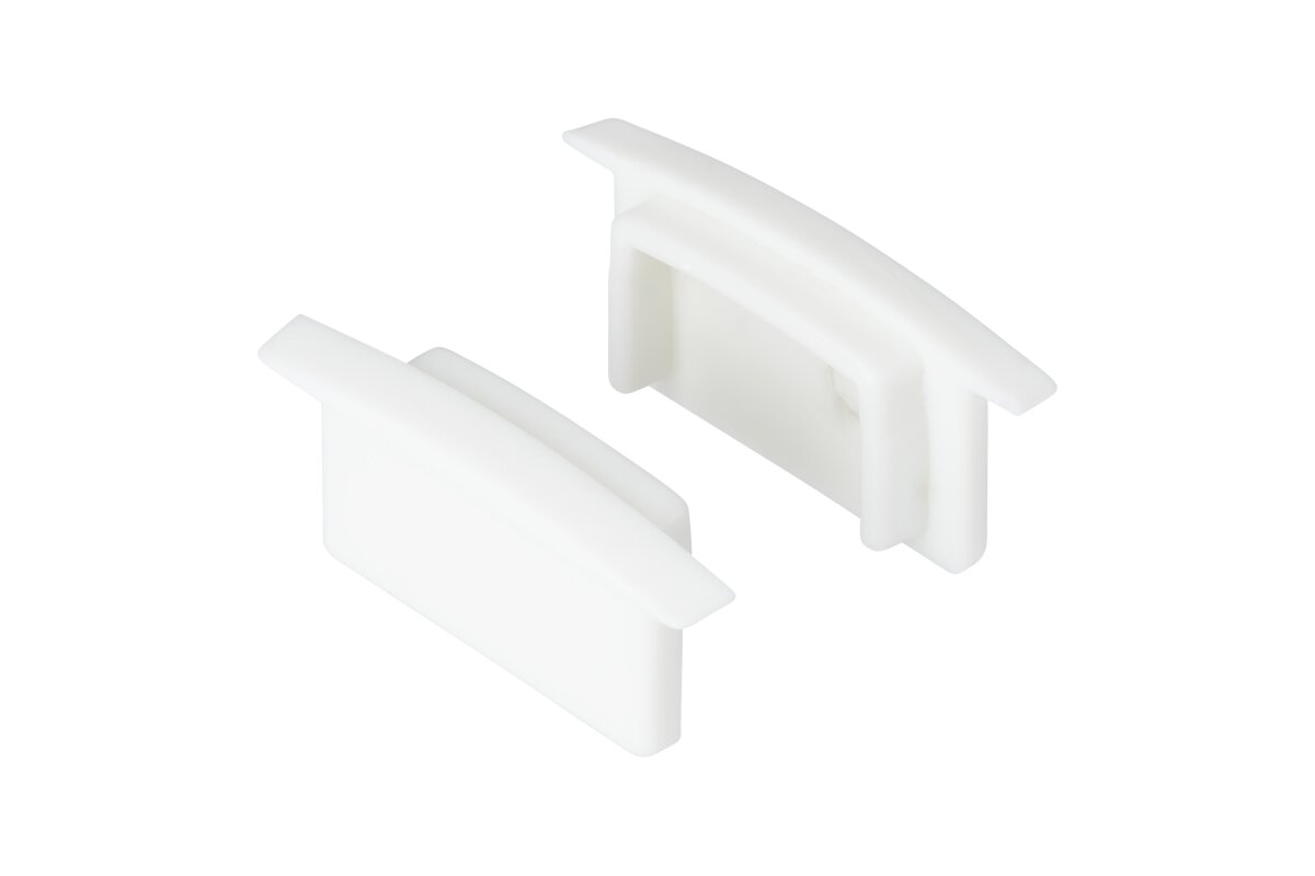 Bild von Endkappen 2er Set für Einbau 20mm (weiß) Serie Eco Plus