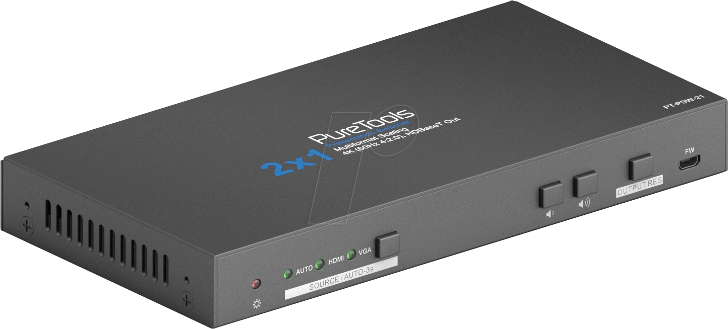 Bild von PURE PT-PSW-21 - PureTools - Scaler Switcher 2x1, 4K, HDBaseT Output