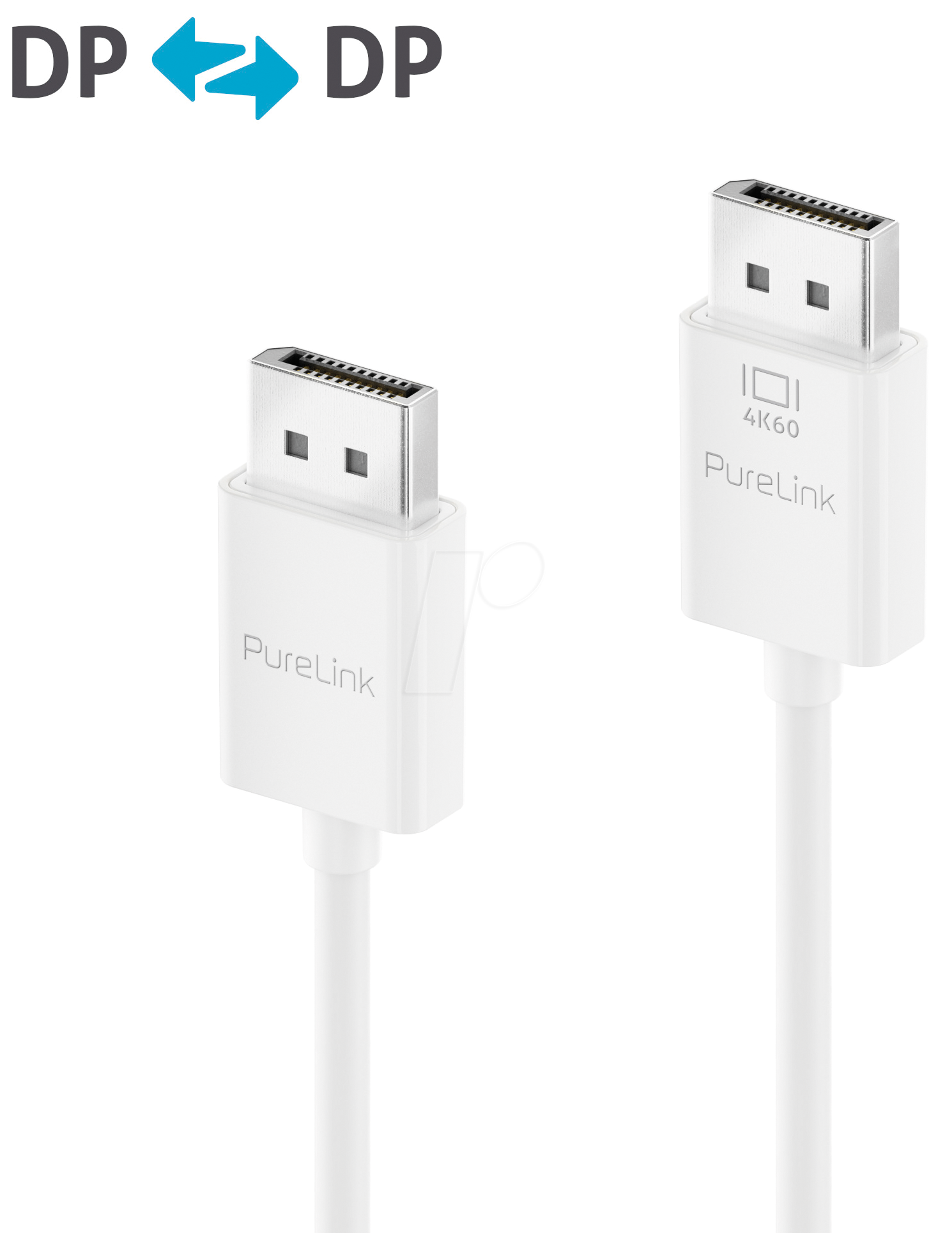 Bild von PureLink DisplayPort auf DisplayPort Kabel - 4K60 - iSerie - weiß - 3,00m