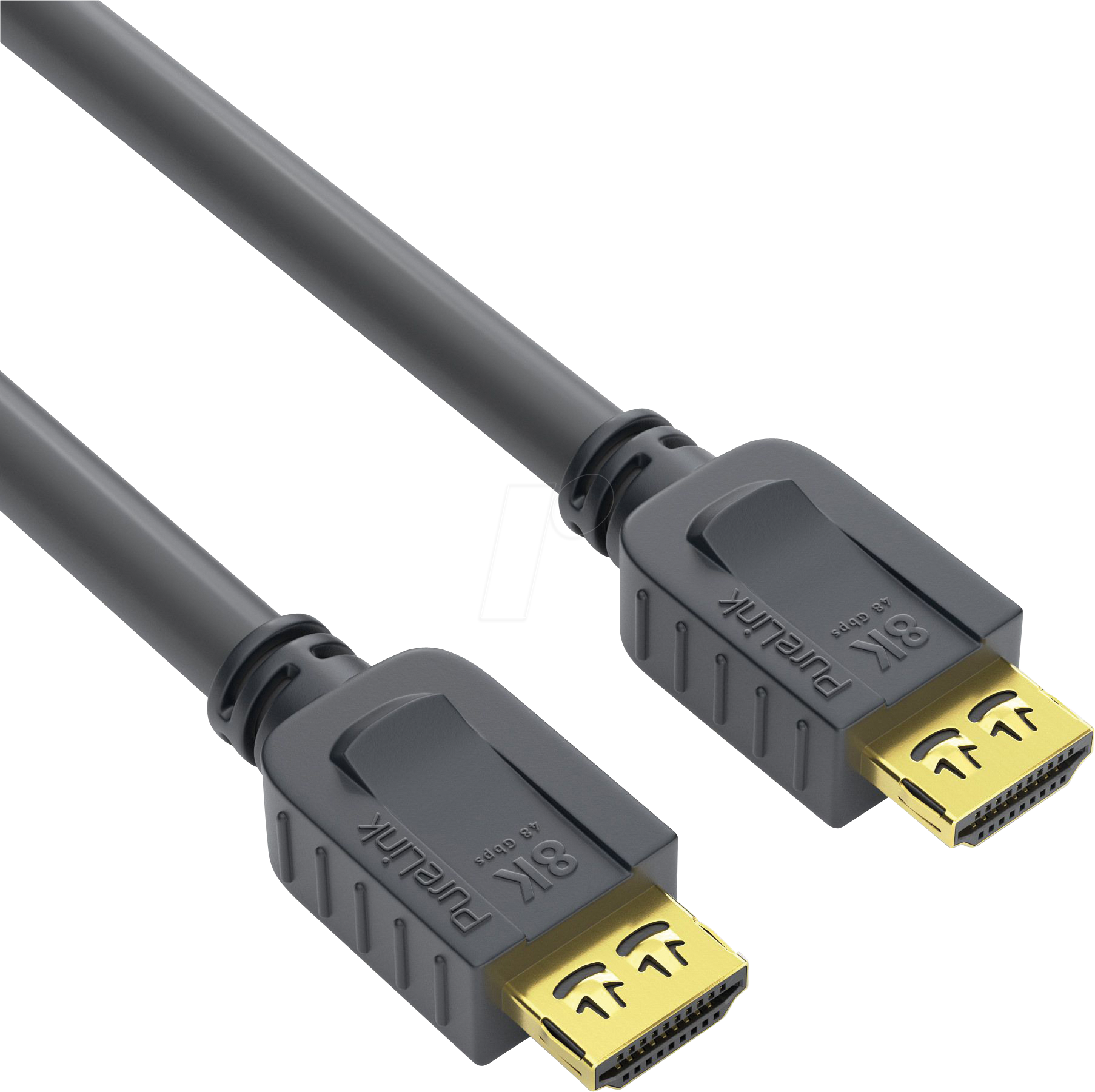 Bild von PureLink PureInstall Series - Ultra High Speed HDMI mit Ethernetkabel - HDMI (M) Verriegelung bis HDMI (M) Verriegelung - 2 m - Dreifachisolierung - Schwarz - rund, unterstützt 8K 60 Hz (7680 x 4320)