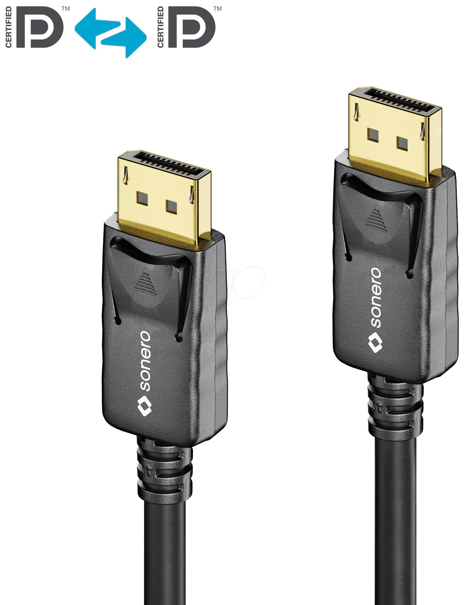 Bild von sonero 8K Displayport Kabel 1.4v - 5 m - DisplayPort - DisplayPort - Männlich - Männlich - Gerade (X-PDC020-050)