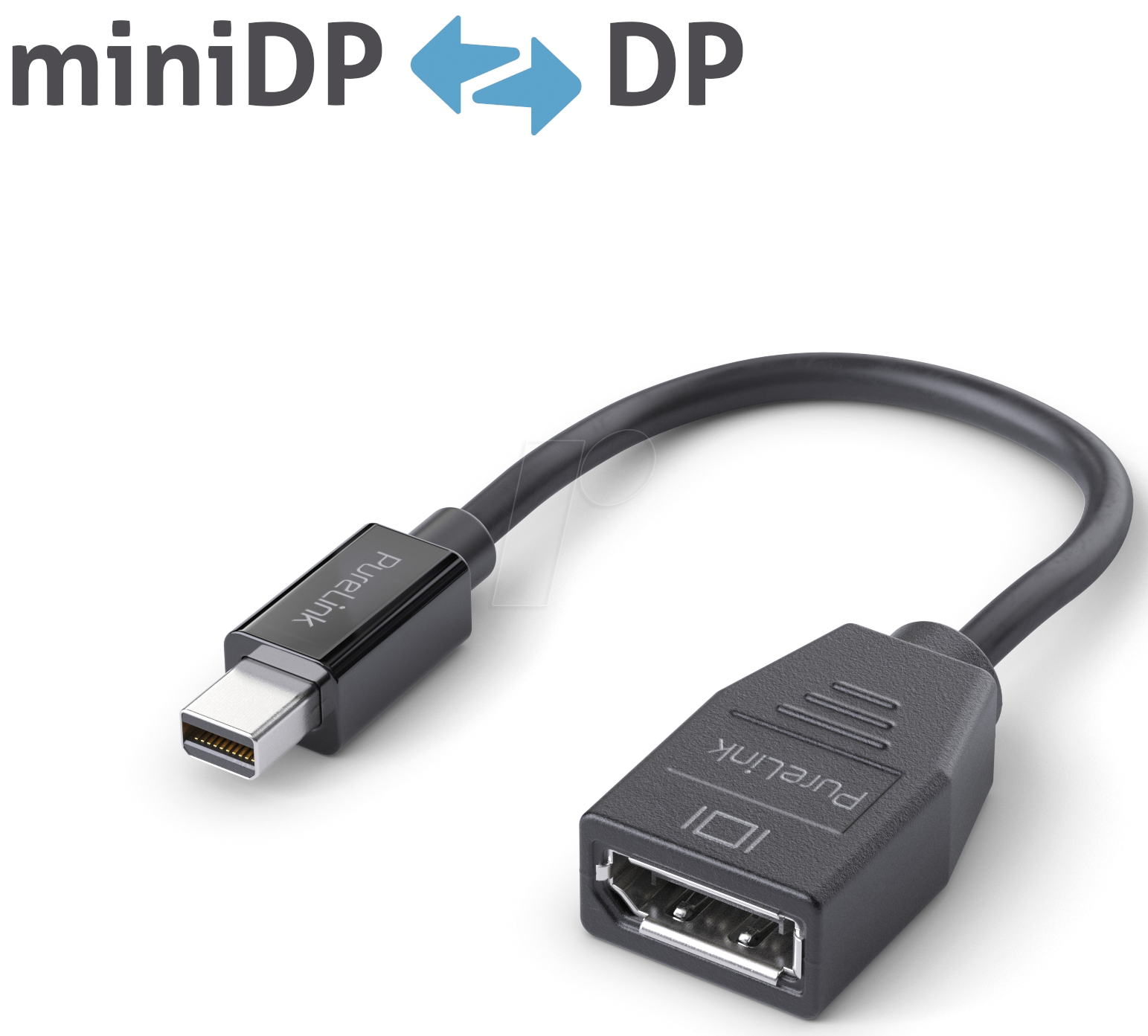 Bild von PureLink Mini DisplayPort auf DisplayPort Adapter - 4K60 - iSerie - schwarz -...