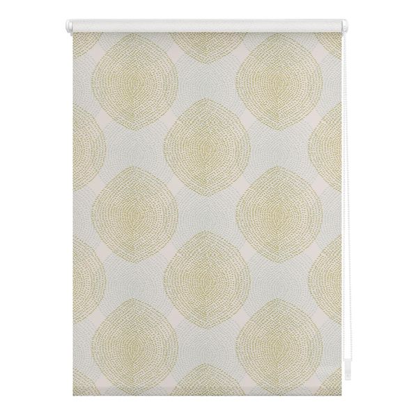 Bild von Lichtblick Klemmfix Tageslicht-Rollo mit Motiv, ohne Bohren, Blickdicht, Seitenzugrollo, Made in Germany, Julia Schumacher Stripy Boho Drop India - Beige 120 cm x 150 cm (B x L)