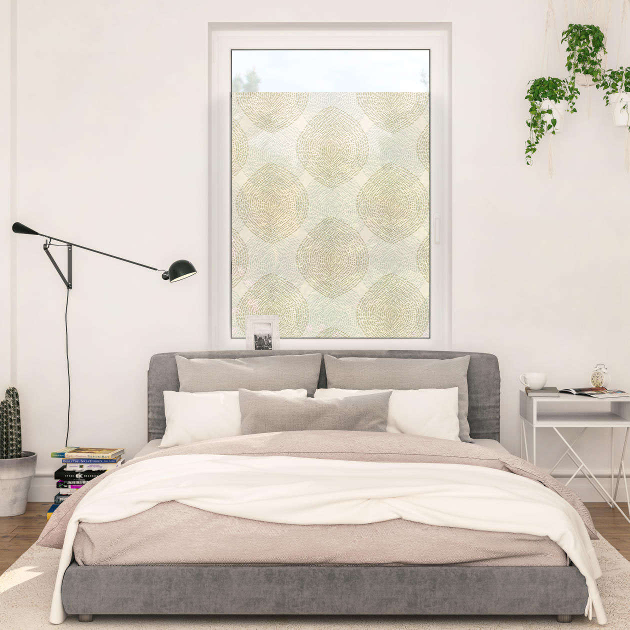 Bild von LICHTBLICK ORIGINAL Fensterfolie »Fensterfolie selbstklebend, Sichtschutz«, 1 St., blickdicht, glattstatisch haftend