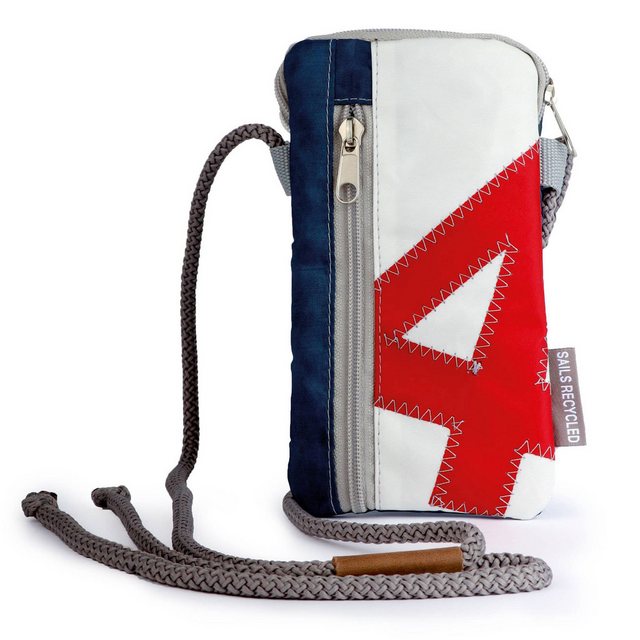 Bild von 360Grad Umhängetasche Handytasche & Portemonnaie unisex, verstellbare Kordel grau
