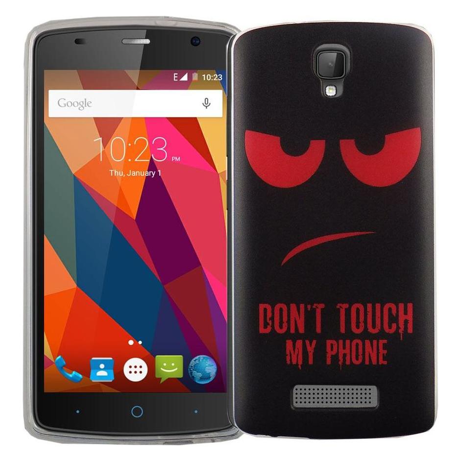 Bild von König Design Handy Hülle für ZTE Blade L5 Plus Dont Touch Rot Tasche Case Cover Motiv TPU Neu (ZTE Blade L5 Plus), Smartphone Hülle, Rot