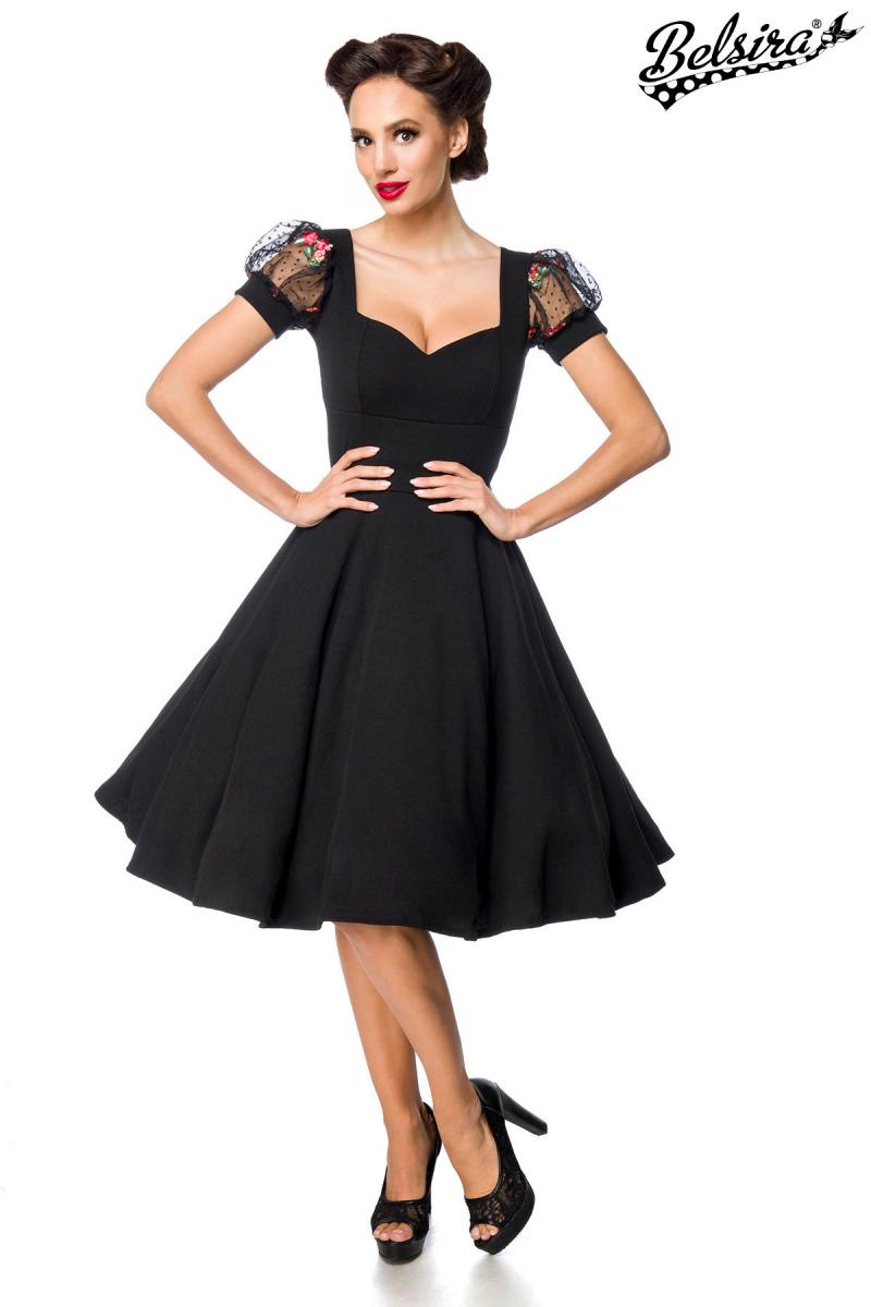 Bild von Kleid mit transparenten bestickten Puffärmeln von Belsira