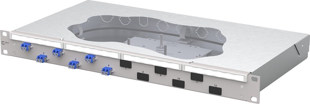 Bild von Metz Connect Patchfeld OpDAT fix2 splice 6xLC-D OS2, Server Zubehör, Grau