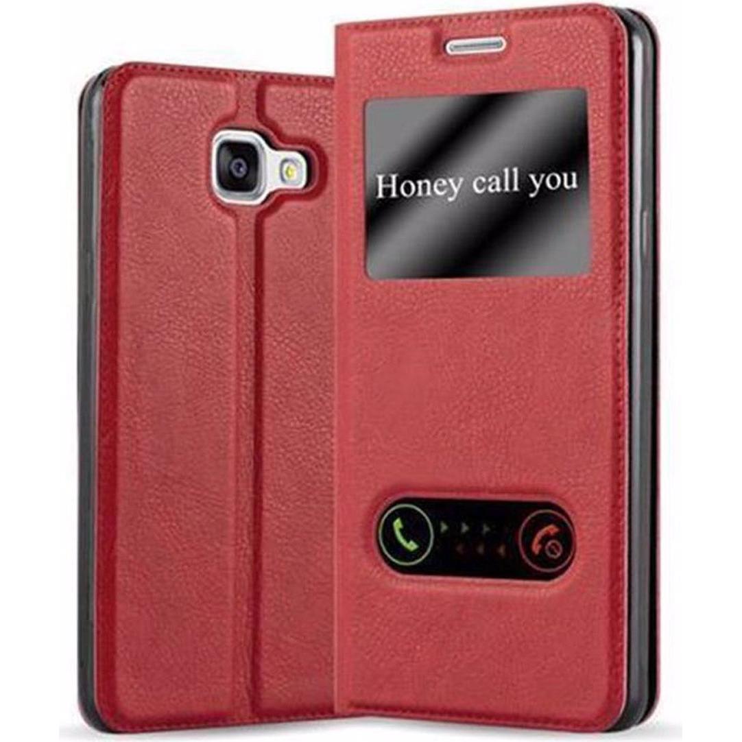 Bild von Cadorabo Book mit View Doppelfenster Cover (Samsung Galaxy A5 (2016)), Smartphone Hülle, Rot