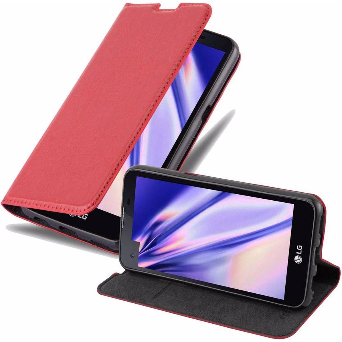 Bild von Cadorabo Book Invisible Magnet Cover (LG X Screen), Smartphone Hülle, Rot