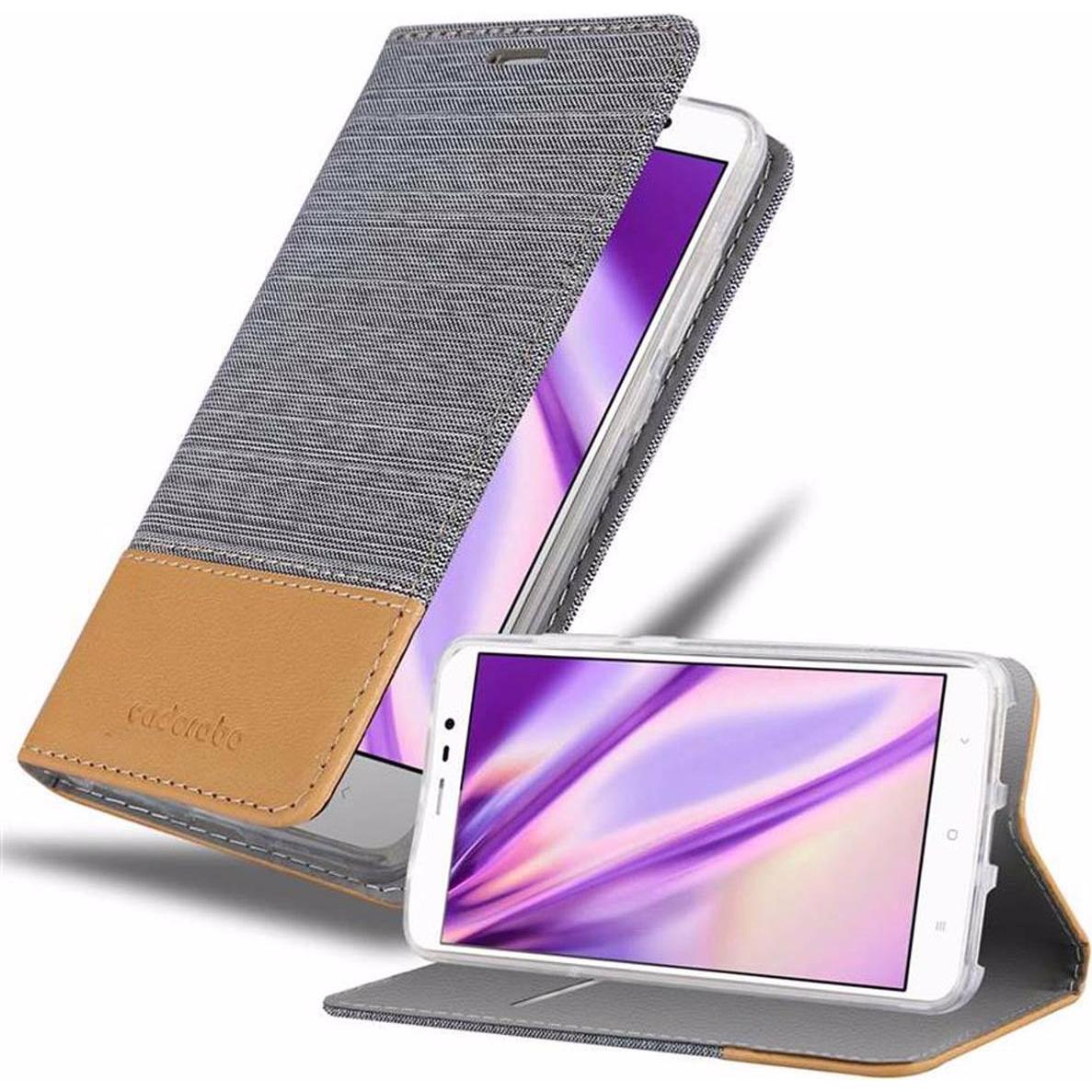 Bild von Cadorabo Book Jeans Optik Cover (Xiaomi Redmi Note 4), Smartphone Hülle, Grau