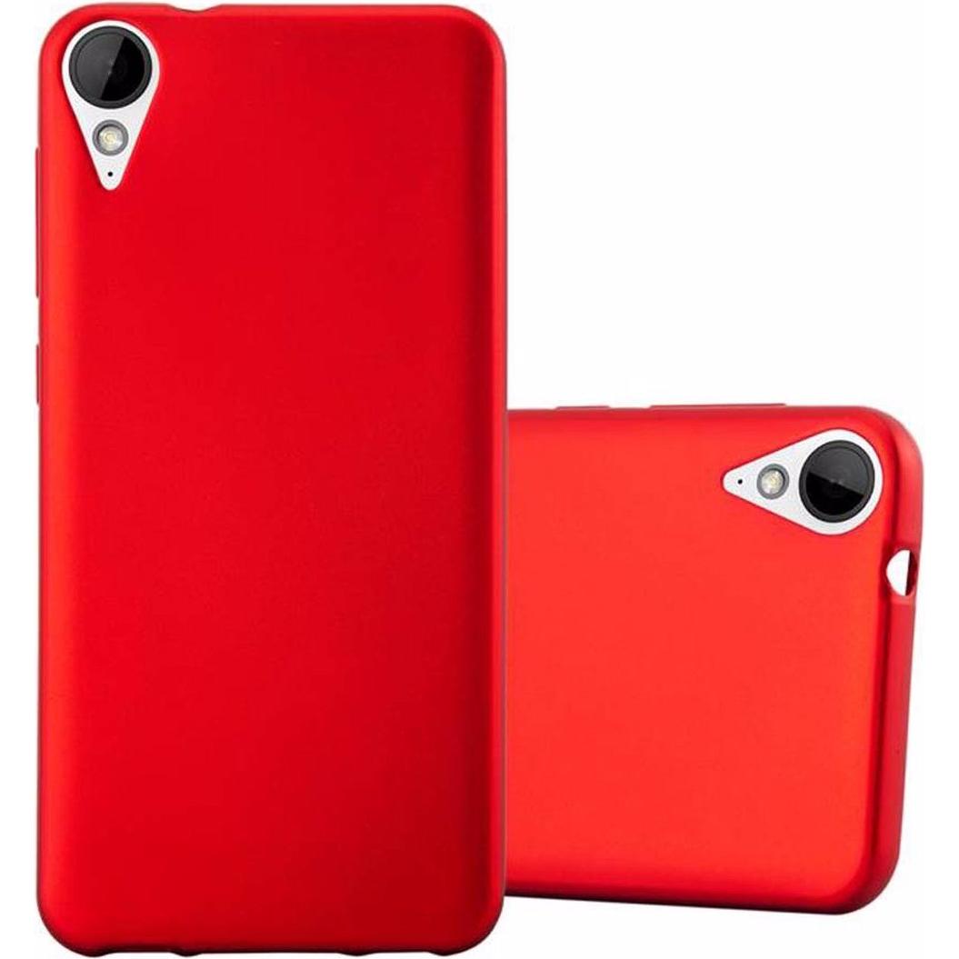 Bild von Cadorabo TPU Matt Metallic Cover (HTC Desire 825, HTC Desire 10 Lifestyle), Smartphone Hülle, Rot