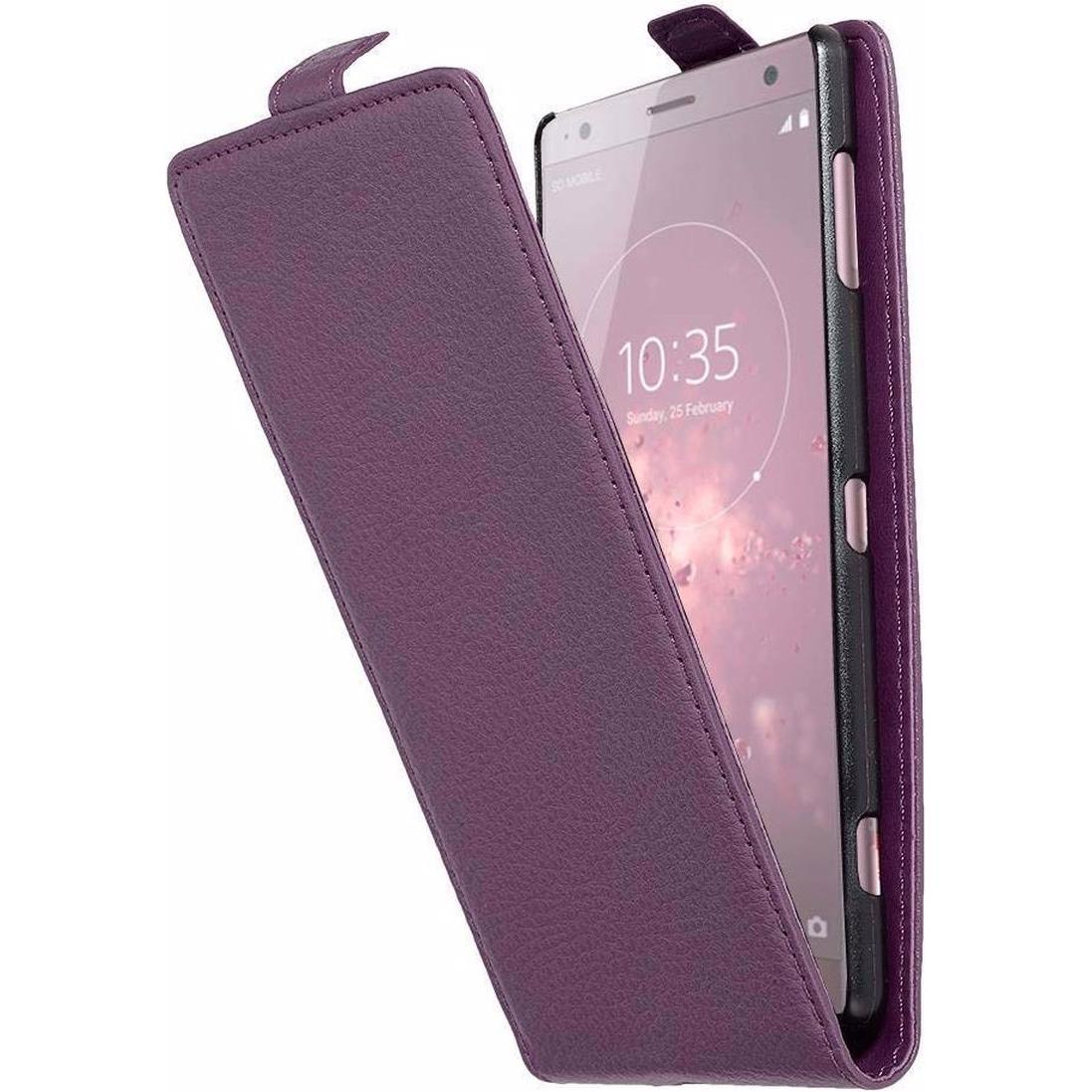 Bild von Cadorabo Flip mit Struktur Cover (Sony Xperia XZ2), Smartphone Hülle, Violett