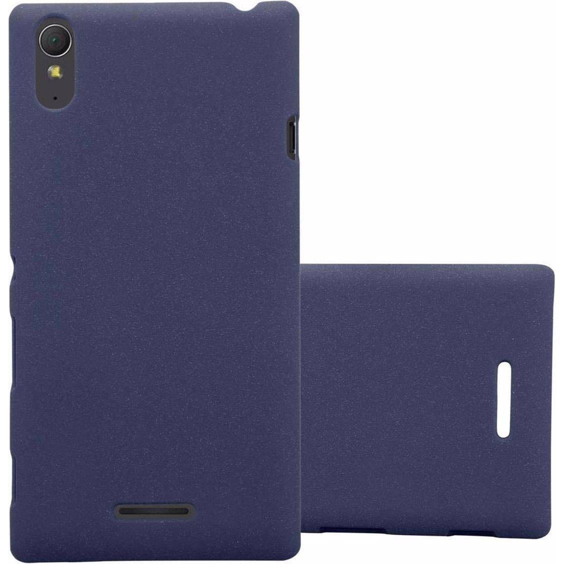 Bild von Cadorabo Hard Cover Frosty Cover (Sony Xperia T3), Smartphone Hülle, Blau