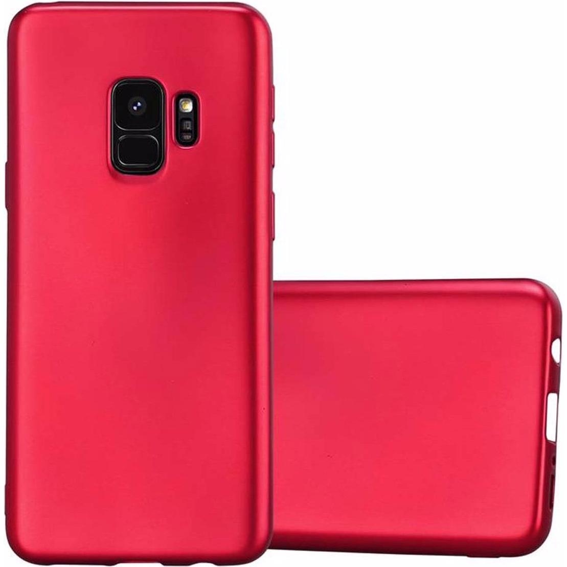 Bild von Cadorabo TPU Matt Metallic Cover (Samsung Galaxy S9+), Smartphone Hülle, Rot
