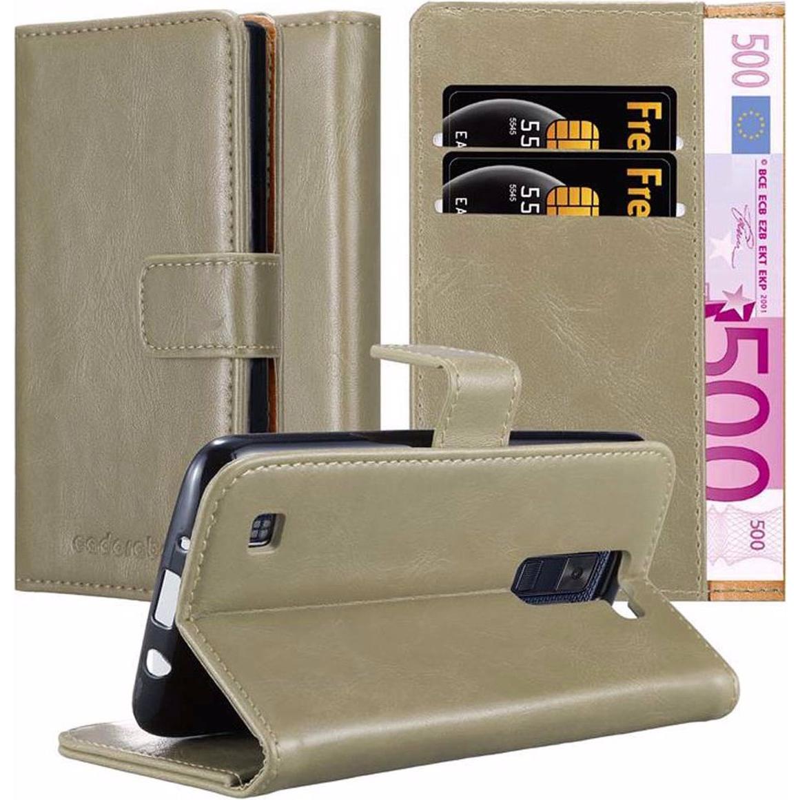 Bild von Cadorabo Book Luxury Cover (LG K8), Smartphone Hülle, Braun