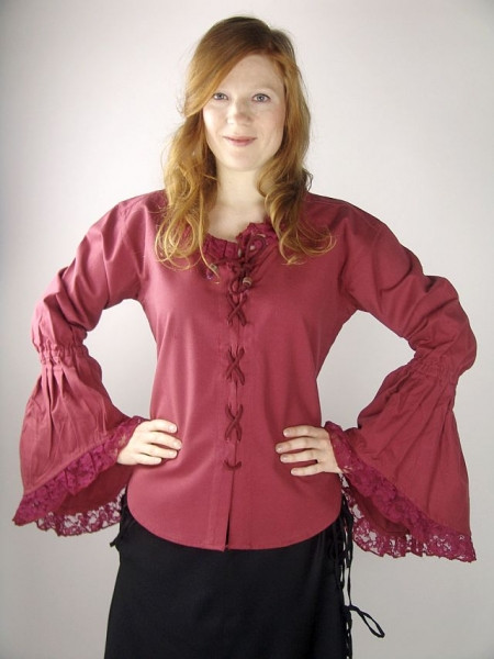 Bild von Damenbluse mit Fledermausärmeln