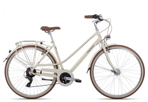 Bild von Bergrausch Trekkingrad Marlies 21, 21 Gang Shimano Tourney 21 Schaltwerk, Kettenschaltung, Cityrad Damenrad 28 Zoll tiefer Einstieg braun/beige