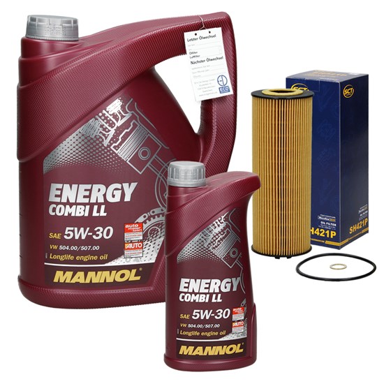 Bild von Ölwechselset mit Mannol Energy Combi LL 5W-30 6L, Audi A4, VW Passat (3B)