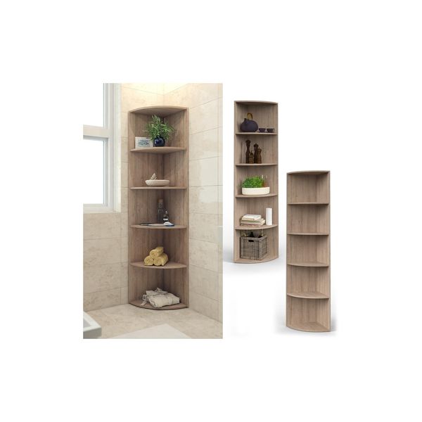 Bild von VICCO Eckregal ECKI 180 x 40 cm Eiche Sonoma - Küchenregal Badregal Wohnzimmer