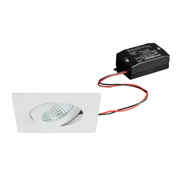 Bild von Brumberg LED-Einbaustrahlerset, schaltbar, weiß, quadratisch - 38455073
