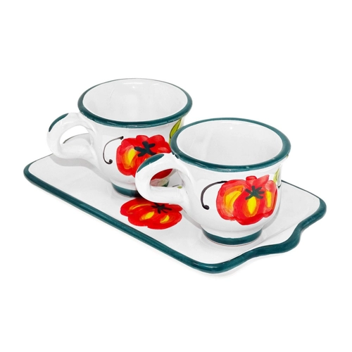 Bild von Lashuma Espressotasse Set mit Tablett – Keramik Qualität aus Italien