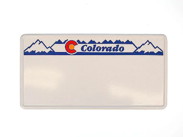 Bild von Colorado Plate mit Wunschtext in Folienschrift
