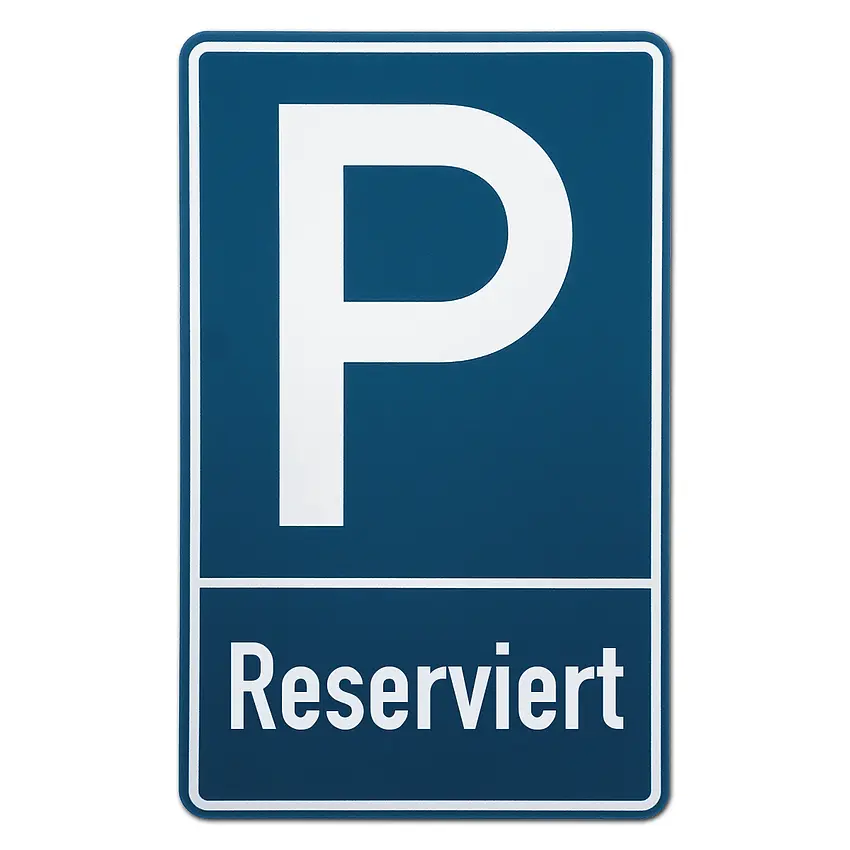 Bild von Parkplatzschild | Reserviert
