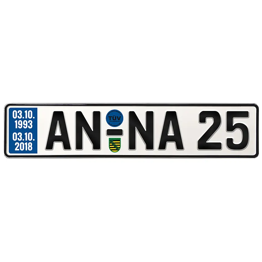 Bild von Geburtstagsgeschenk Schild mit TÜV zum 25. Geburtstag