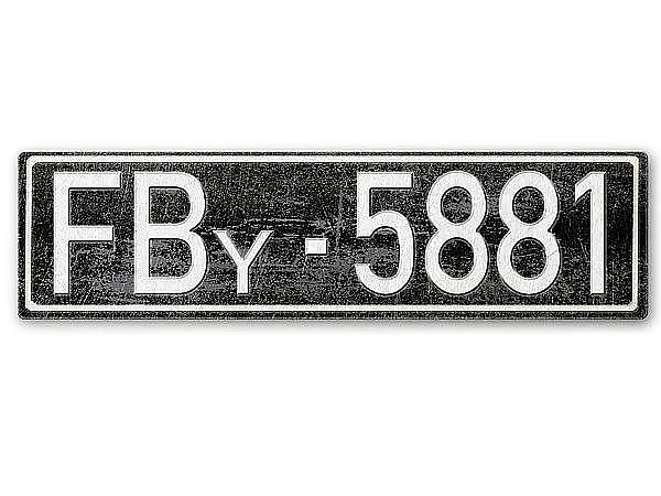 Bild von Nummernschild FBy Französische Zone Lindau am Bodensee 1948 - 56