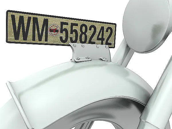 Bild von Nummernschild Wehrmacht Motorrad Deutsches Reich