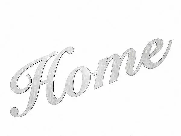 Bild von Schriftzug Home- Edelstahlschild 600 x 180 mm Typ 49