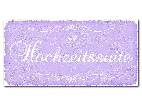 Bild von Hochzeitsdeko Vintage Schild mit Wunschtext 30 x 15 cm