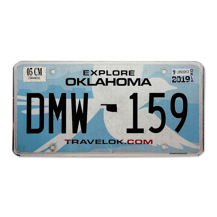 Bild von US Nummernschild Oklahoma