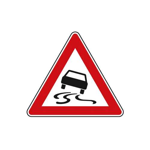 Bild von Verkehrszeichen StVO - Schleuder- oder Rutschgefahr