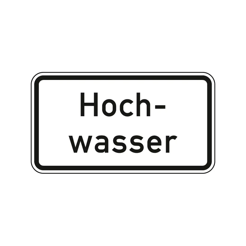 Bild von Verkehrszeichen Zusatzschild StVO - Hochwasser
