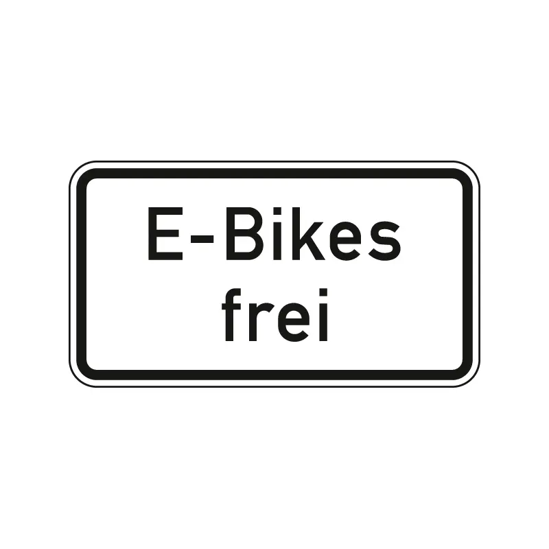 Bild von Verkehrszeichen Zusatzschild StVO - E-Bikes frei