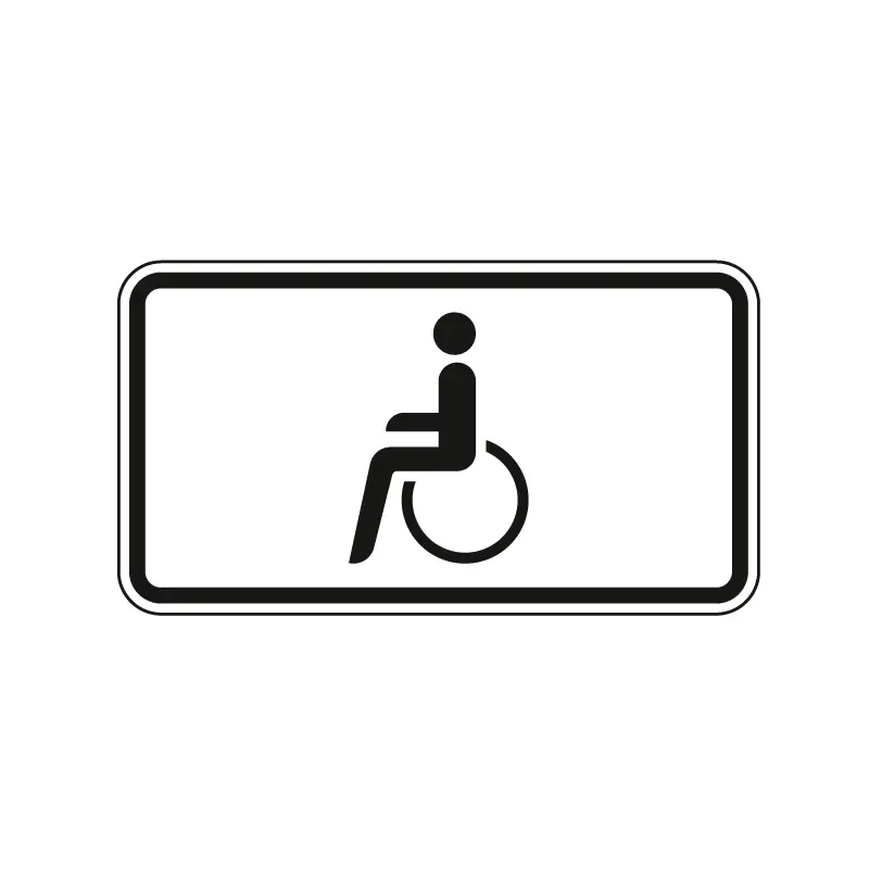 Bild von Verkehrszeichen Zusatzschild StVO - Schwerbehinderte und Blinde