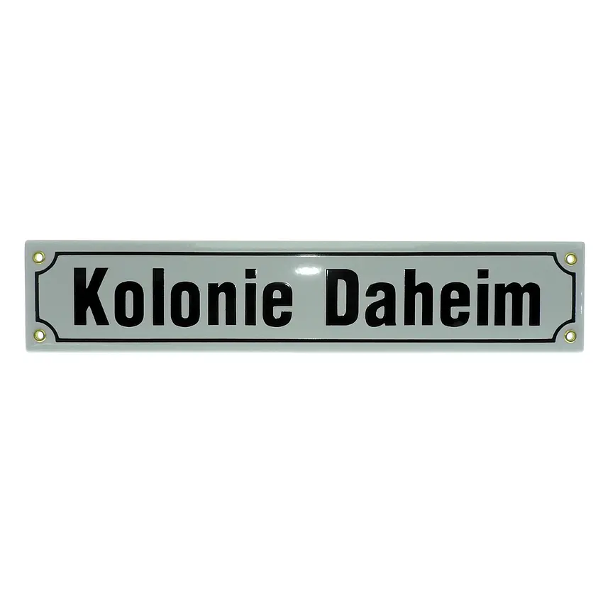 Bild von Emaille Straßenschild mit Farbauswahl | Höhe: 8 cm | max. 16 Zeichen