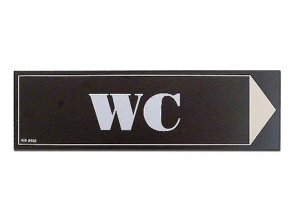 Bild von Hinweisschild WC lange Form